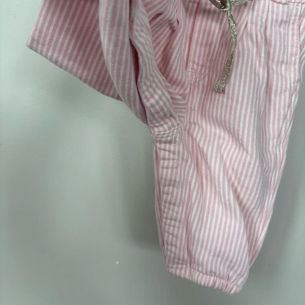 Oshkosh Bgosh Pink Striped Overalls Size 6 month‎